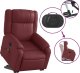 vidaXL Rozkładany fotel pionizujący z masażem, elektryczny, bordowy 11
