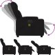 vidaXL Rozkładany fotel masujący, elektryczny, czarny, tkanina 6