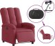 vidaXL Elektryczny fotel rozkładany, winna czerwień, obity tkaniną 6