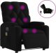 vidaXL Rozkładany fotel masujący, elektryczny, czarny, tkanina 2