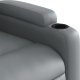 vidaXL Elektryczny fotel rozkładany, szary, obity sztuczną skórą 11