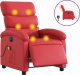 vidaXL Rozkładany fotel masujący elektryczny czerwony 2
