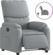 vidaXL Elektryczny fotel rozkładany, jasnoszary, obity tkaniną 2