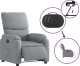 vidaXL Elektryczny fotel rozkładany, jasnoszary, obity tkaniną 6