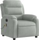 vidaXL Rozkładany fotel masujący, elektryczny, jasnoszary, aksamitny 4