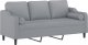 vidaXL 3-osobowa sofa z poduszkami, jasnoszara, 180 cm, tkanina 3