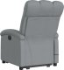 vidaXL Podnoszony fotel masujący, rozkładany, jasnoszary, tkanina 4