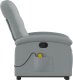 vidaXL Podnoszony fotel masujący, rozkładany, jasnoszary, tkanina 9