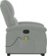 vidaXL Rozkładany fotel masujący, podnoszony, jasnoszary, aksamitny 10