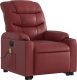 vidaXL Rozkładany fotel pionizujący z masażem, elektryczny, bordowy 4