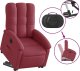 vidaXL Podnoszony fotel masujący, elektryczny, rozkładany, bordowy 5