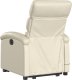 vidaXL Rozkładany fotel pionizujący z masażem, elektryczny, kremowy 4