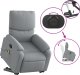 vidaXL Podnoszony fotel masujący, rozkładany, jasnoszary, tkanina 6