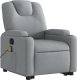 vidaXL Podnoszony fotel masujący, rozkładany, jasnoszary, tkanina 4