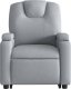 vidaXL Podnoszony fotel masujący, rozkładany, jasnoszary, tkanina 9