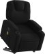 vidaXL Podnoszony fotel masujący, rozkładany, czarny, obity tkaniną 3