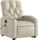 vidaXL Rozkładany fotel pionizujący z masażem, elektryczny, kremowy 4