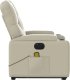 vidaXL Rozkładany fotel pionizujący z masażem, elektryczny, kremowy 10