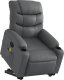vidaXL Rozkładany fotel pionizujący z masażem, elektryczny, szary 3