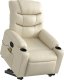 vidaXL Rozkładany fotel pionizujący z masażem, elektryczny, kremowy 3
