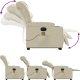 vidaXL Rozkładany fotel pionizujący z masażem, elektryczny, kremowy 7