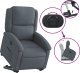 vidaXL Elektryczny, podnoszony fotel rozkładany, ciemnoszary, aksamit 11