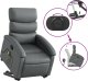vidaXL Podnoszony fotel masujący, rozkładany, szary 5