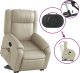 vidaXL Rozkładany fotel pionizujący z masażem, elektryczny, kremowy 11