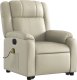 vidaXL Rozkładany fotel pionizujący z masażem, elektryczny, kremowy 4