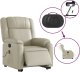vidaXL Rozkładany fotel pionizujący z masażem, elektryczny, kremowy 6