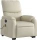 vidaXL Rozkładany fotel pionizujący z masażem, elektryczny, kremowy 3
