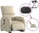 vidaXL Rozkładany fotel pionizujący z masażem, elektryczny, kremowy 5
