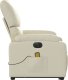 vidaXL Rozkładany fotel pionizujący z masażem, elektryczny, kremowy 9
