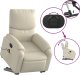 vidaXL Rozkładany fotel pionizujący z masażem, elektryczny, kremowy 10