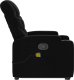 vidaXL Podnoszony fotel masujący, rozkładany, czarny, obity tkaniną 10