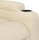 vidaXL Podnoszony fotel rozkładany, kremowy, obity tkaniną 11