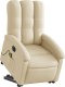 vidaXL Podnoszony fotel masujący, elektryczny, rozkładany, kremowy 3