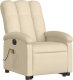 vidaXL Podnoszony fotel masujący, elektryczny, rozkładany, kremowy 4