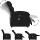 vidaXL Podnoszony fotel masujący, rozkładany, czarny, obity tkaniną 6
