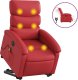 vidaXL Rozkładany fotel pionizujący z masażem, elektryczny, czerwony 2