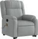 vidaXL Podnoszony fotel masujący, rozkładany, jasnoszary, tkanina 4