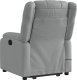 vidaXL Podnoszony fotel masujący, rozkładany, jasnoszary, tkanina 5