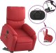 vidaXL Podnoszony fotel masujący, rozkładany, czerwony, ekoskóra 6