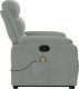 vidaXL Rozkładany fotel masujący, podnoszony, jasnoszary, aksamitny 9