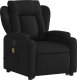vidaXL Podnoszony fotel masujący, rozkładany, czarny, obity tkaniną 4