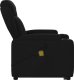 vidaXL Podnoszony fotel masujący, rozkładany, czarny, obity tkaniną 10