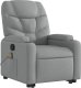 vidaXL Podnoszony fotel masujący, rozkładany, jasnoszary, tkanina 4