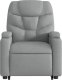 vidaXL Podnoszony fotel masujący, rozkładany, jasnoszary, tkanina 9