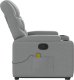 vidaXL Podnoszony fotel masujący, rozkładany, jasnoszary, tkanina 10