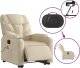 vidaXL Podnoszony fotel masujący, elektryczny, rozkładany, kremowy 6